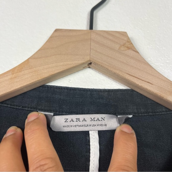 Zara Man Linen Jacket Medium - Picture 3 of 8